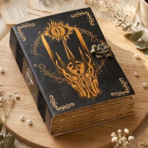 LOTR Sauron Leather Journal: Tolkien Lord of the Rings, DND notebook Fantasy book for decor