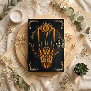 LOTR Sauron Leather Journal: Tolkien Lord of the Rings, DND notebook Fantasy book for decor