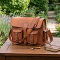 Personalized Leather Messenger Bag for Men, Monogram Briefcase, Handmade Work Satchel, Laptop Office Bag product logo
