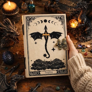 Dziennik skórzany Fourth Wing, prezenty fantasy dla miłośników książek, wystrój smoka