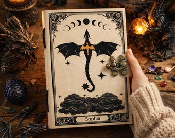 Diario de cuero Fourth Wing, regalo de fantasía para amantes de los libros, decoración de dragón