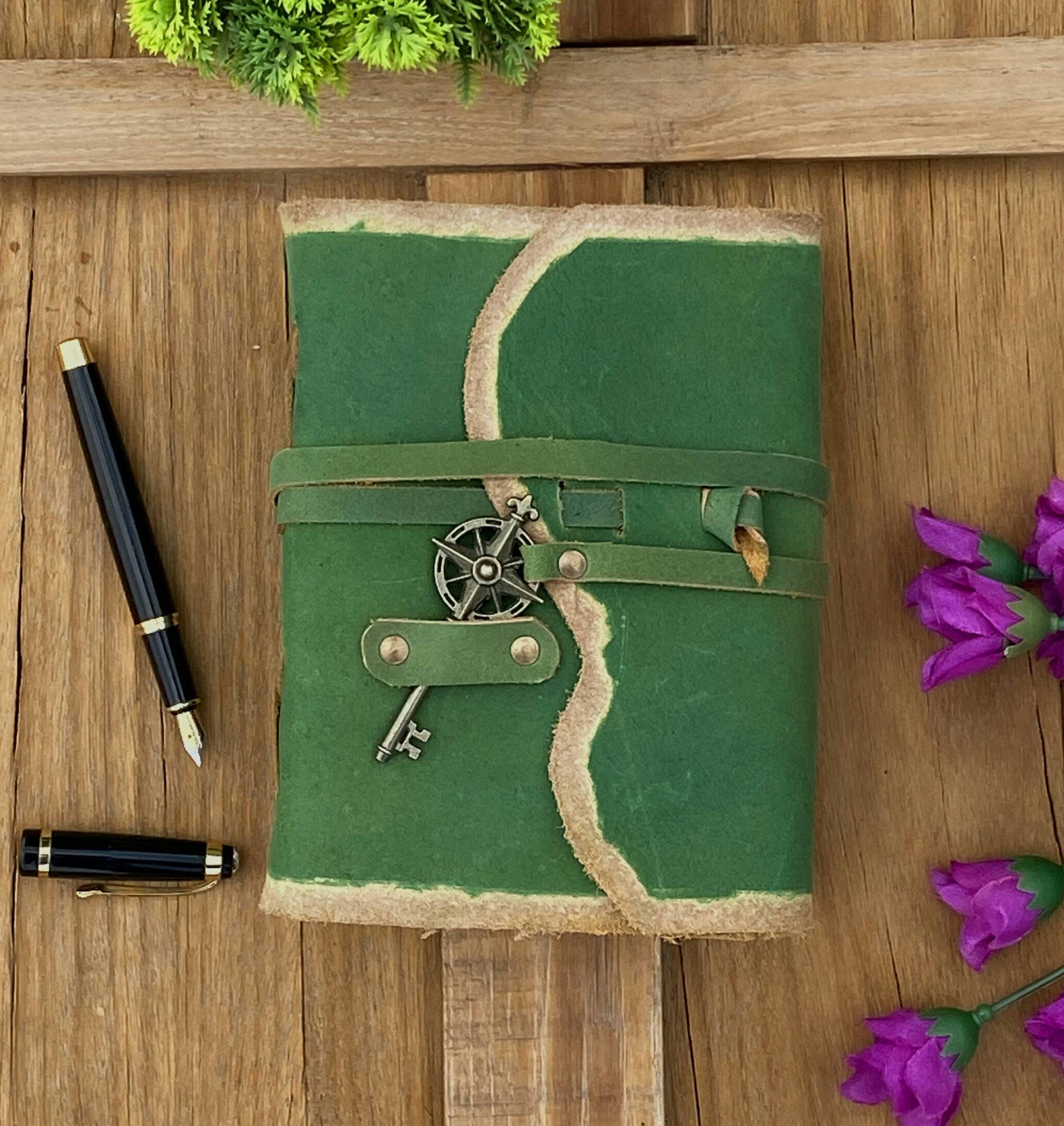 Vintage Leather Journal Handmade Antique Deckle Edge Paper Etsy