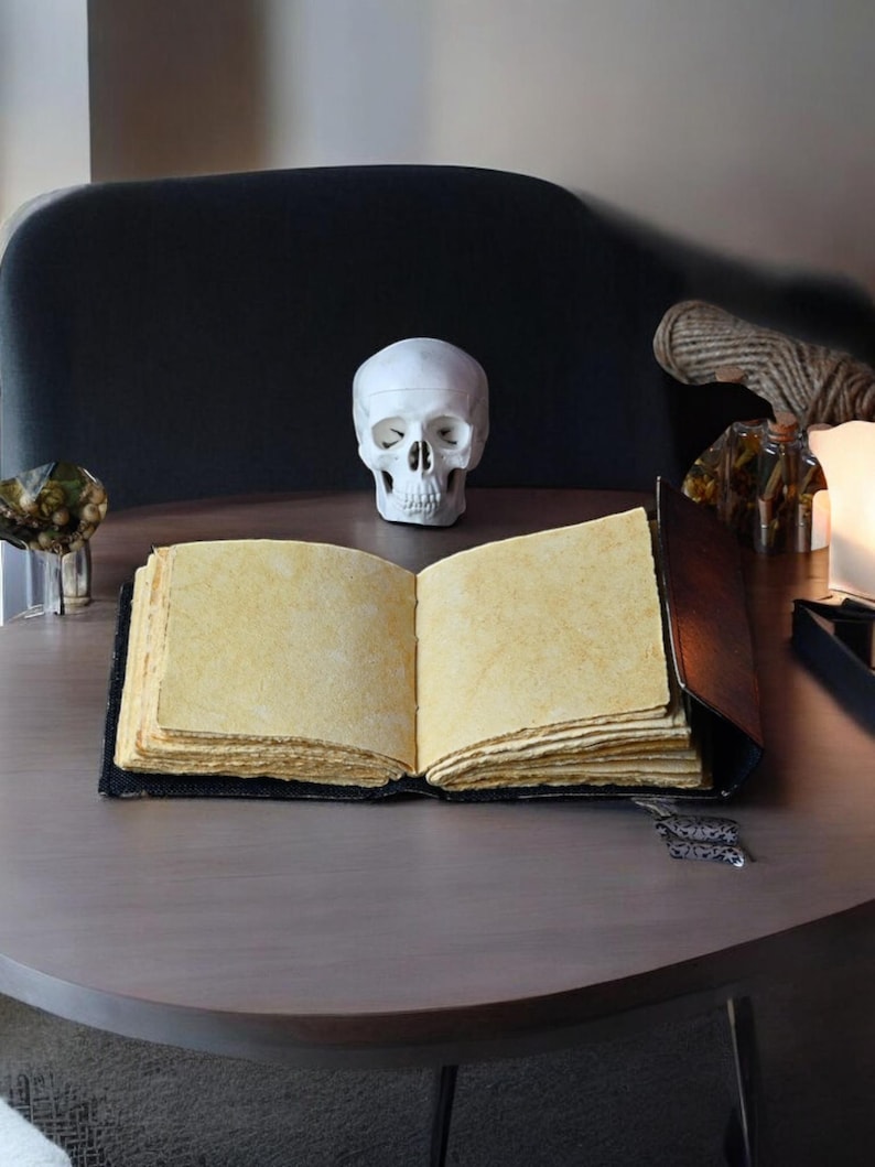 Darkhold Grimoire: Leather Book of Shadows - Gothic Spell Book image 3
