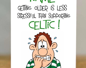 Personalised hoops Fan Birthday Card, Football Gift, dad, son, brother