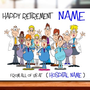 Personalised NHS Nurse Retirement Card, Doctor, porter,  Dad, Sister, good luck, Best Friend, Mum, friend, work Colleague, brother, Daughter