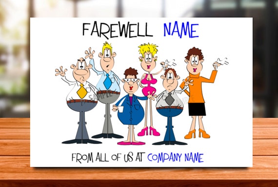Personalised Farewell Retirement Card Office Company Work | Etsy UK