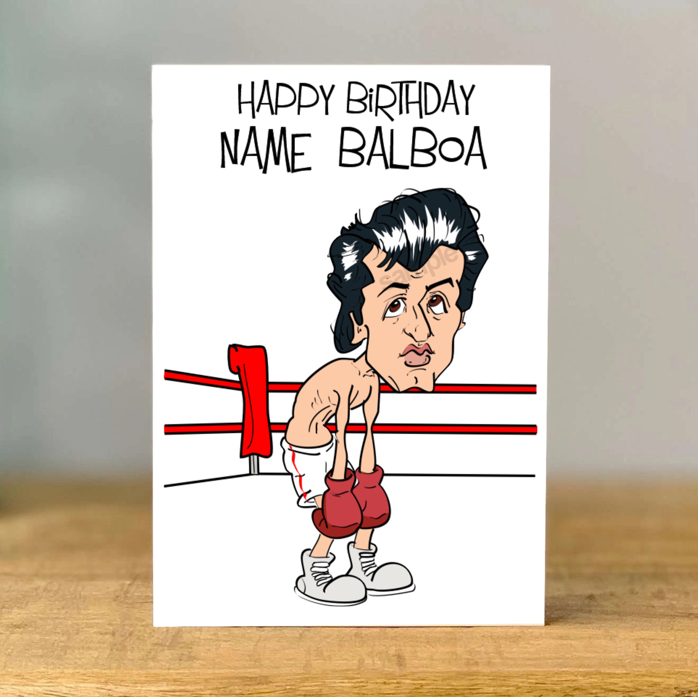 Carte de vœux for Sale avec l'œuvre « Homme barbu en boxeurs