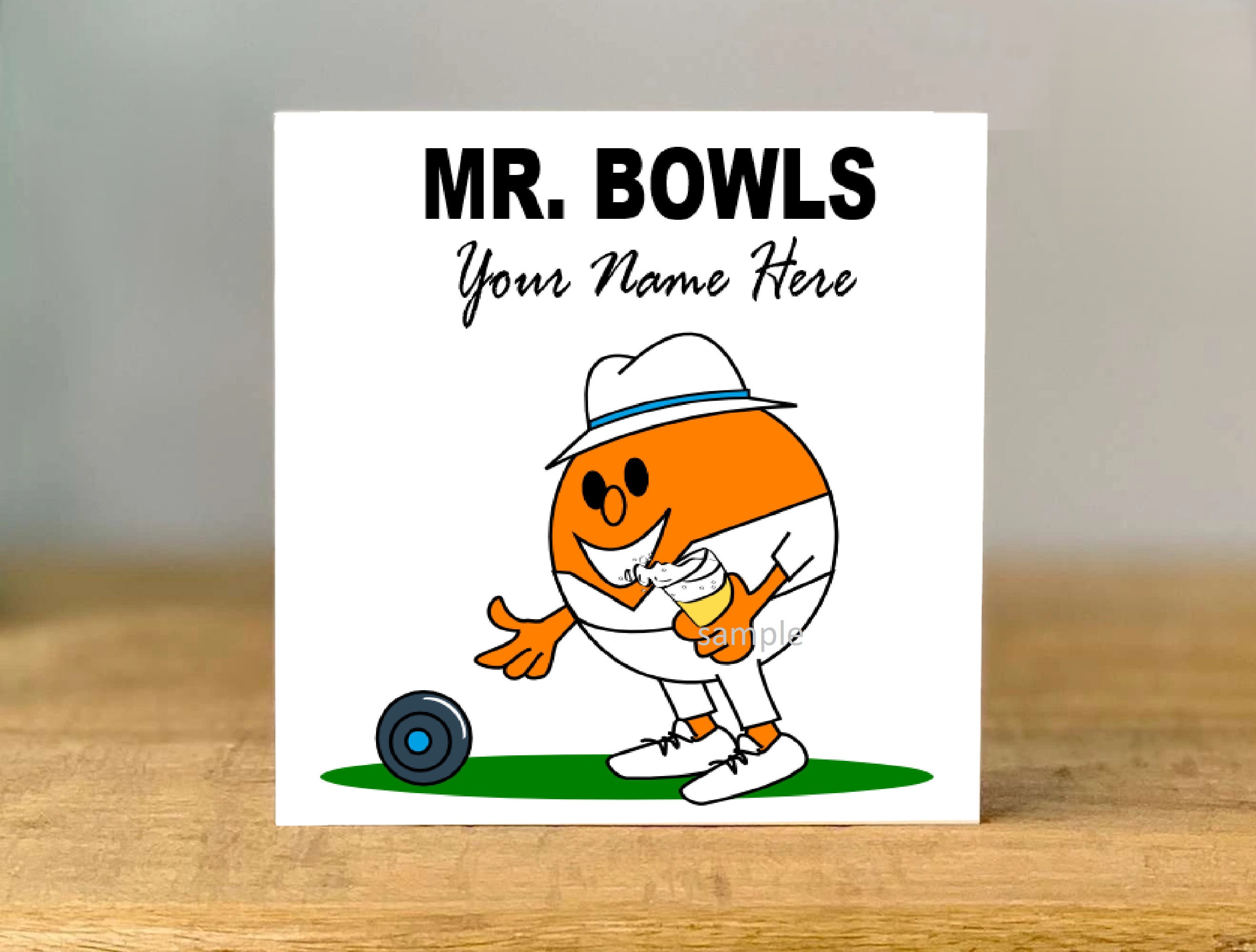Personalised Mr. Bowls Fan Greeting Card Lawn Bowls Etsy UK
