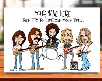 Personalised 70s Music Greeting Card, Bithday, Retirement, dad, mum, sister, brother, son, daughter, grandad