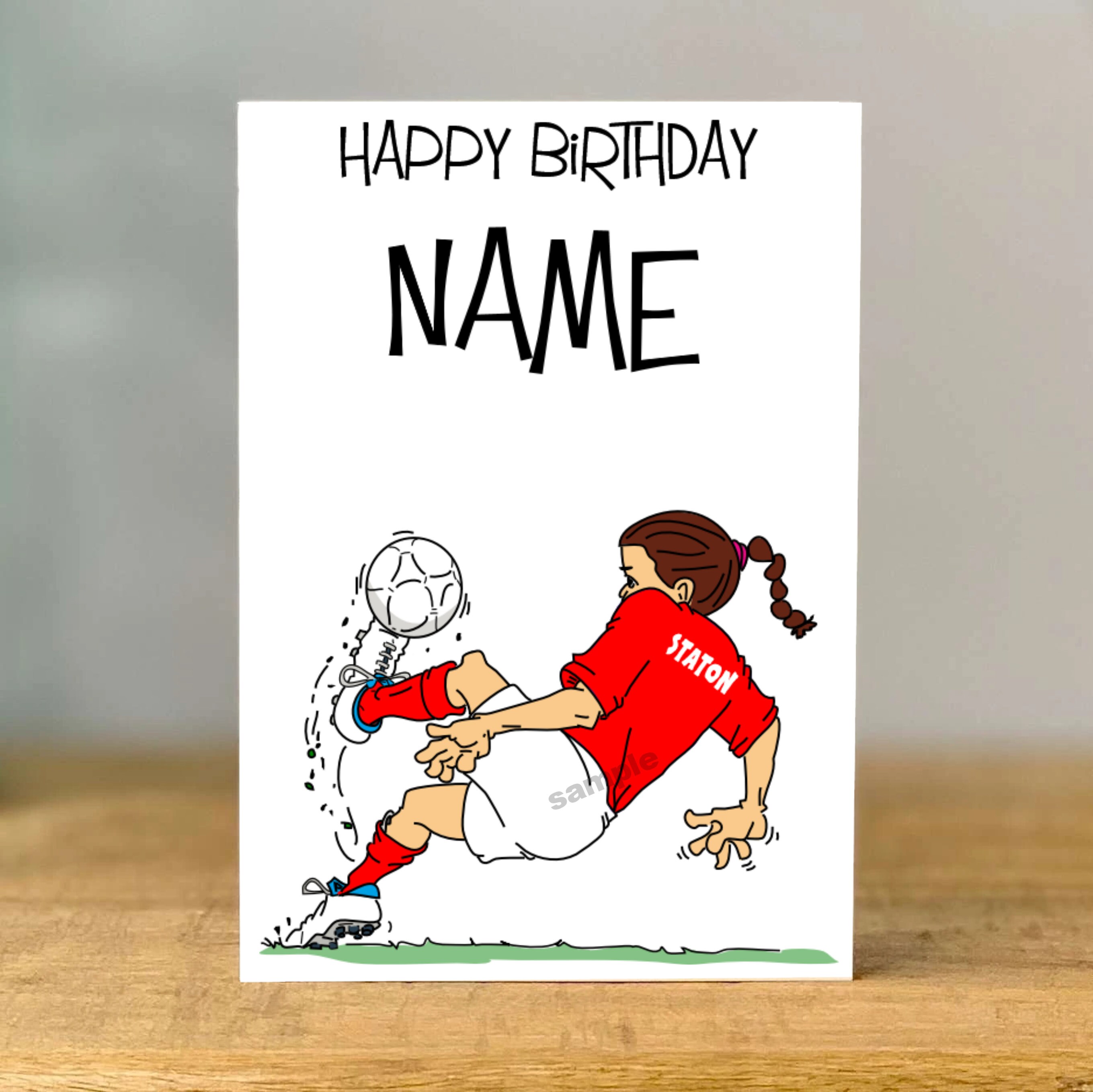 Personalised Football Birthday Card Footballer Coach Team | Etsy