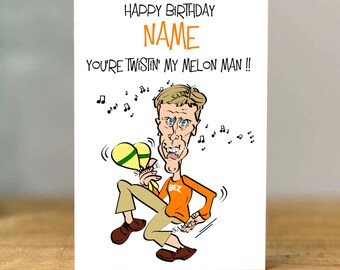 Personalised Music Birthday Card, Bez,  mum, dad, grandad, gran, son, daughter, brother, sister