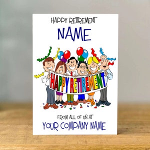 Personalised Retirement Card, office, company, work colleague, Teacher, Dad, new job, farewell, Mum, friend, work mate, leaving, Daughter