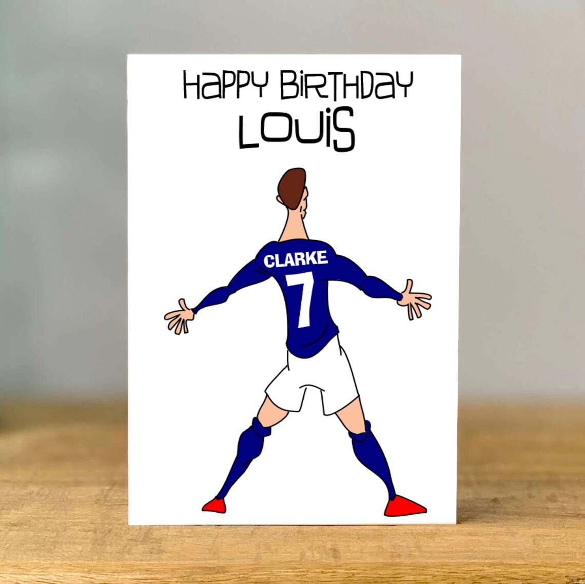 Personalised Football Birthday Card Footballer Coach Team Etsy