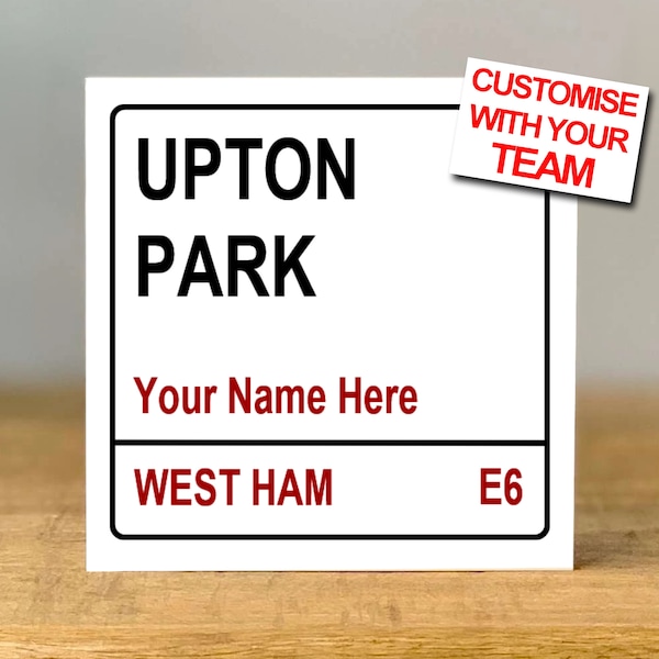 Personalised West Ham, Birthday Card, Best Friend, Football, Inspired, Retirement, Dad, Daughter, Son, Brother. Grandad. Nephew, mr.