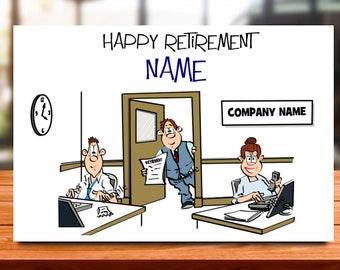 Personalised Retirement Card, work colleage, leaving, new job, manager, staff