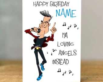 Personalised Robbie Birthday Card,  Music, Pop Star, Bestie, Fan, Mum, Sister, Daughter, Girlfriend, Boyfriend