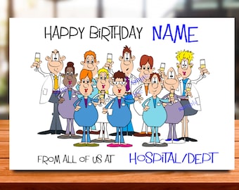 Personalized NHS Birthday Card, Handmade  Greeting Card