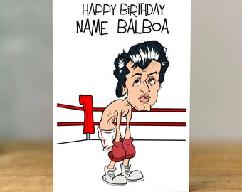 Personalised Boxing Birthday Card, Rocky