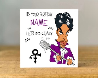 Personalised prince Birthday Card,  mum, dad, grandad, gran, son, daughter, brother, sister