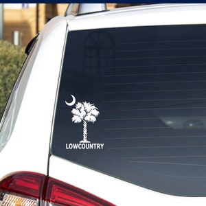 Lowcountry Palmetto Tree Vinyl Decal | South Carolina Sticker | Hilton Head Island sticker | Car Decal | Car Sticker | Carolina Decals