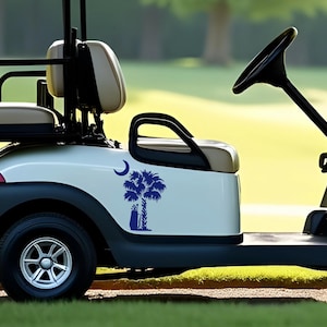 South Carolina Palmetto Golf Bag Decal, Golf Cart Decals, Hilton Head Island, Montage Palmetto Bluff, Golf Decal, SC Golf, Carolina Decals