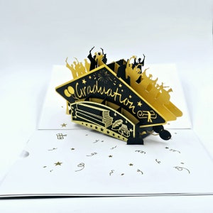 Carte pop-up 3D de remise des diplômes - Un message d'accueil parfait pour les diplômés et les célébrations spéciales