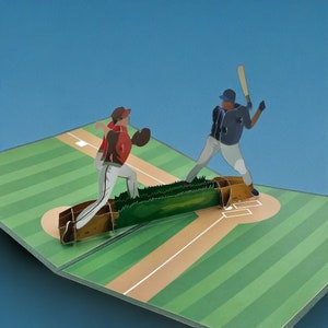 Carte pop-up Baseball 3D - Idéal pour les amateurs de sport et les occasions spéciales