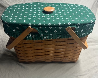 Vintage Longaberger 1997 Green Basket
