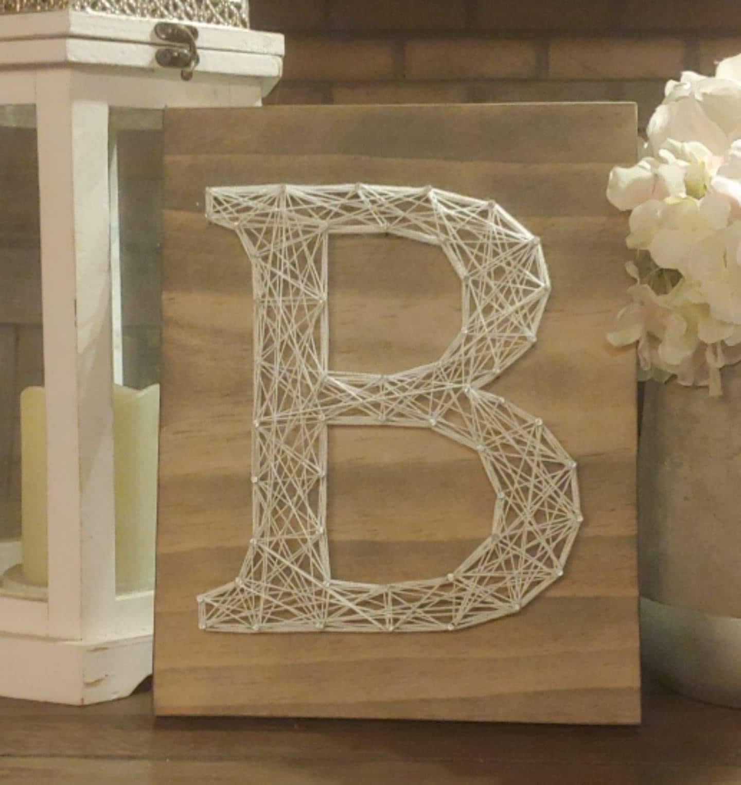 Letter// String Art// Art// Handmade// Wedding Gift// Home Etsy