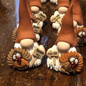Thanksgiving Turkey Gnome Polymer Clay Decor