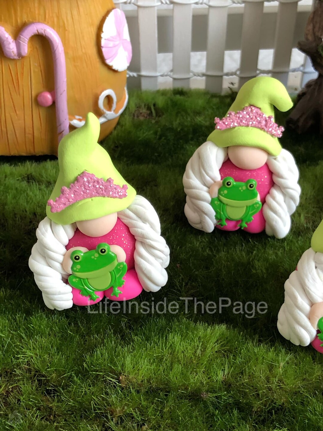 Princess Frog Tiny Clay Gnome Fairy Garden Home Decor Princesses Frogs