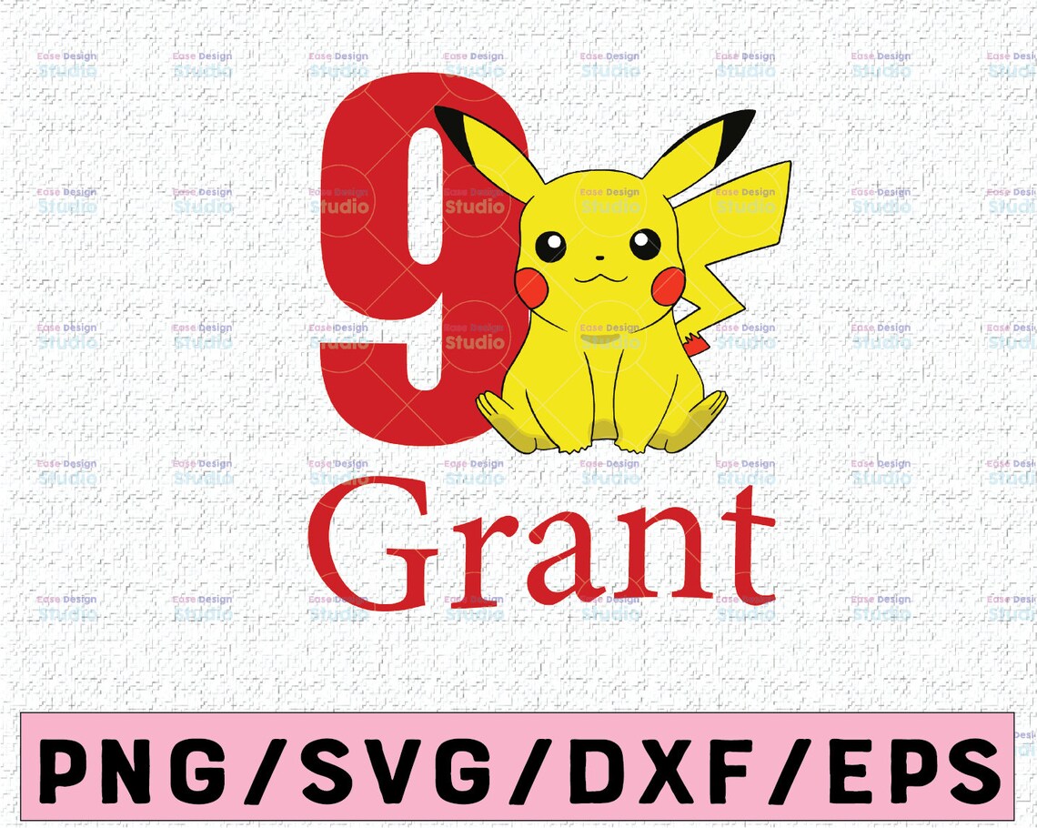 Download Boy's Pikachu Birthday Svg Personalized Pokemon Birthday ...