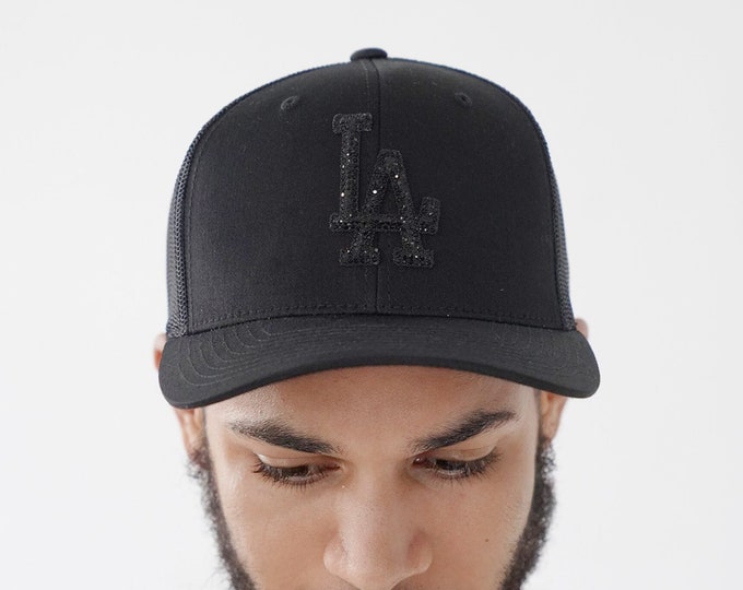 Black LA Icon Trucker Hat