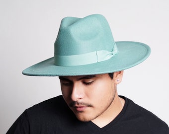 Teal Fedora - Etsy