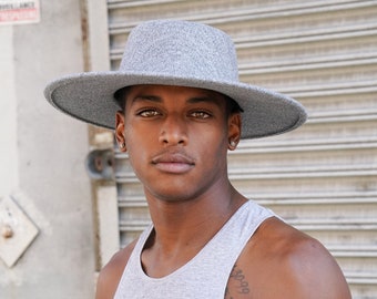 Gray Boater Hat - Etsy