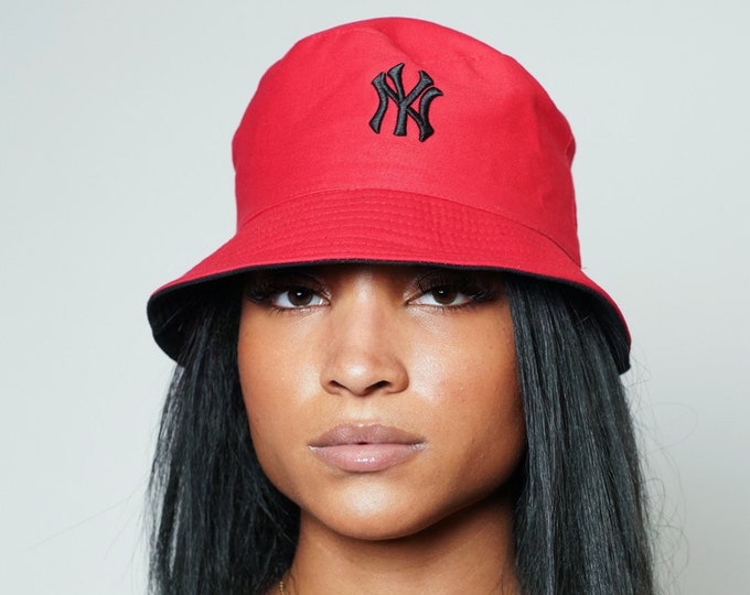 NY Red & Black Reversible Bucket Hat