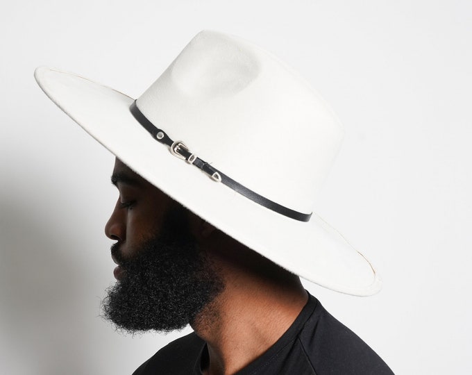 Off White Cowboy Buckel Fedora