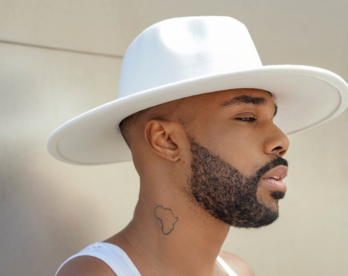 Eggshell White Wide Brim Fedora