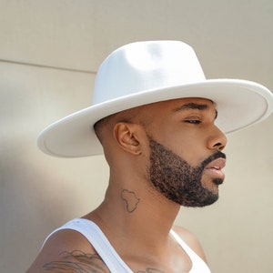 Eggshell White Wide Brim Fedora