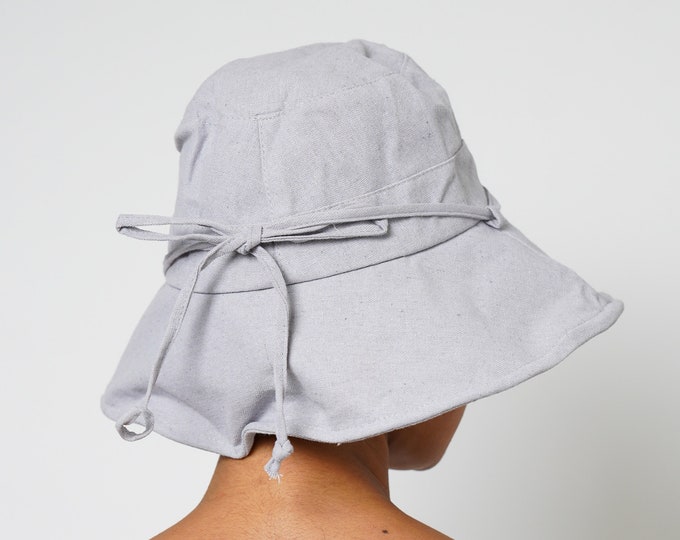 Gray Canvas Bucket Hat