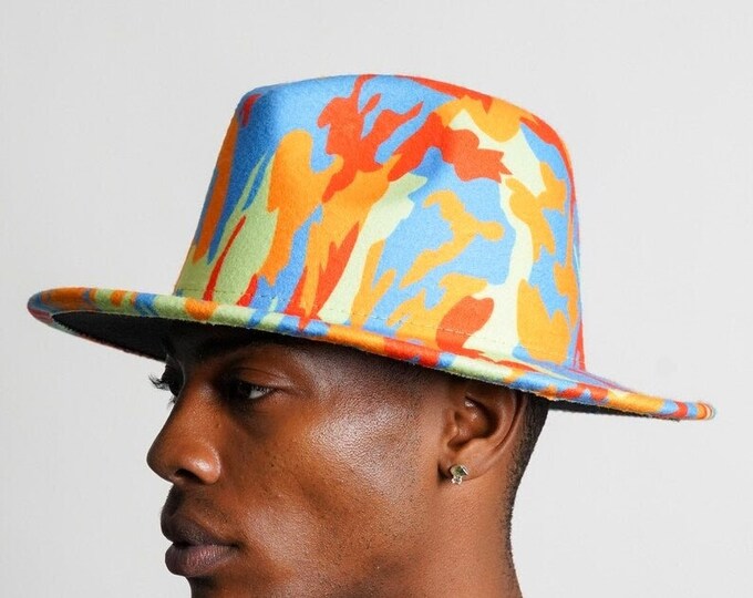 Abstract Camo Fedora