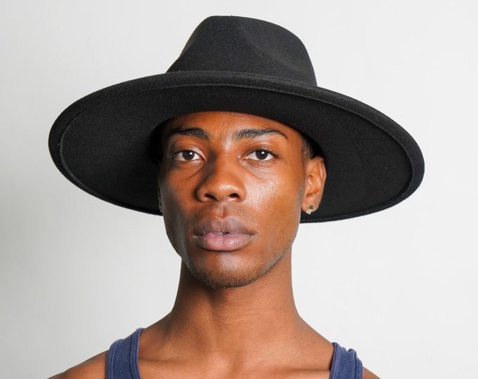 Black Wide Brim Fedora