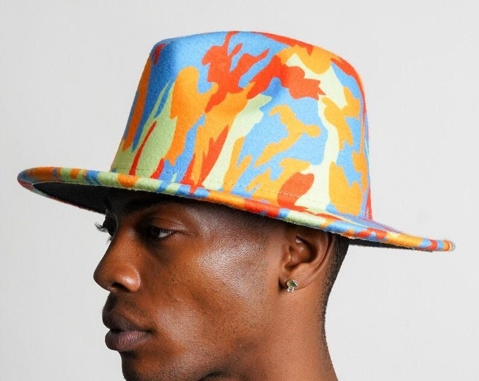 Abstract Camo Fedora