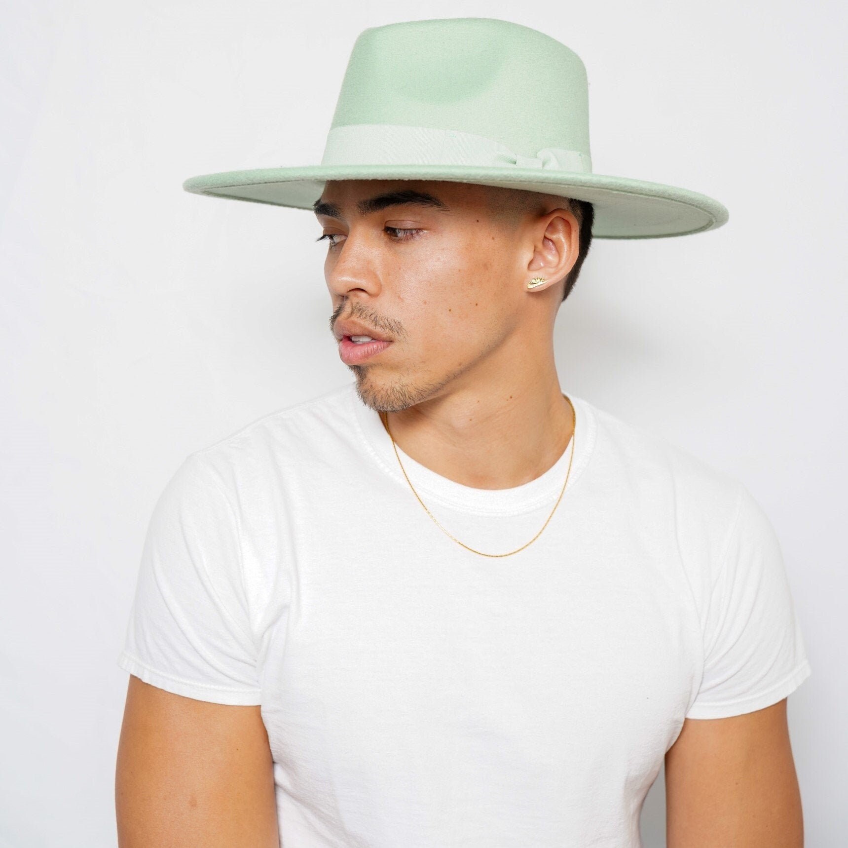 Mint Green Fedora Hat With Ribbon - Etsy