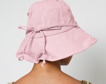 Pink Canvas Bucket Hat