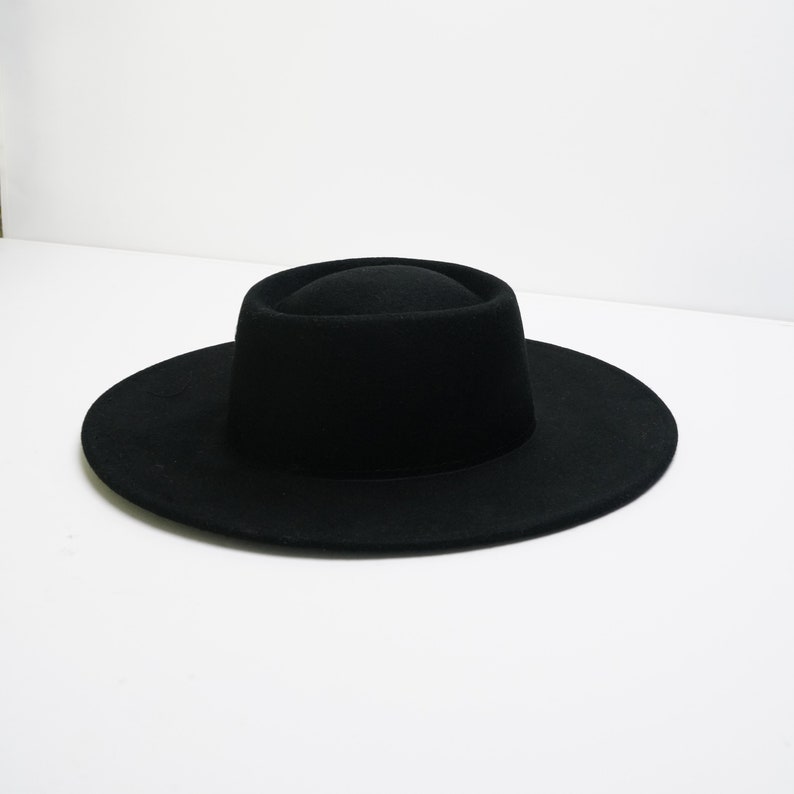 Black Chevron Boater Hat main image 1