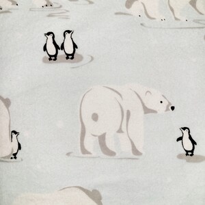 Polar Bear Flannel Receiving Blanket