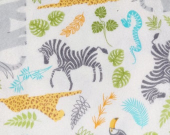 Wild Animals  Flannel Receiving Blanket