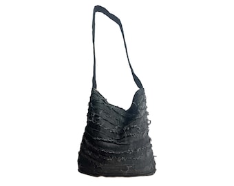 Slouch Patch Denim Bag Black - Etsy
