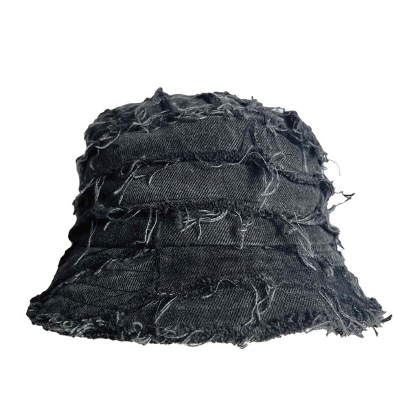 Denim Bucket Hat Etsy